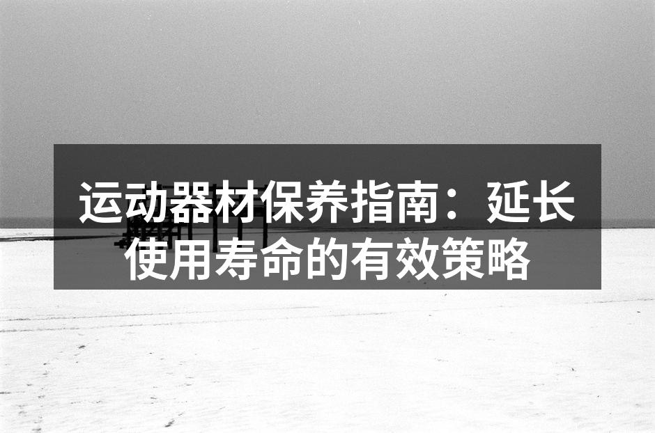 定期清洁运动器材,保持最佳性能